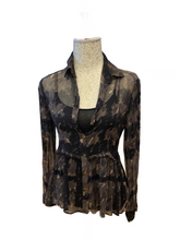 Burberry multicolored blouse with black tank top